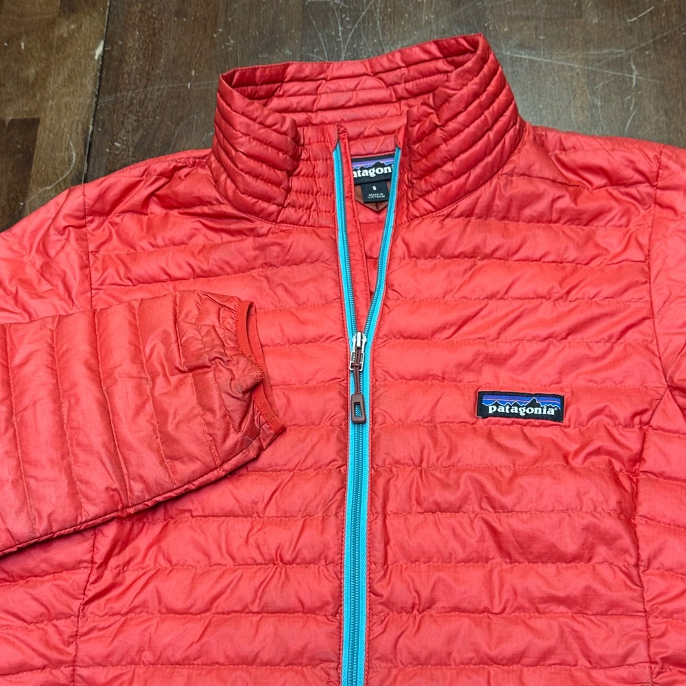 Patagonia Nano Puff Jacket Womens S Red Quilted Full Zip Insulated Puffer